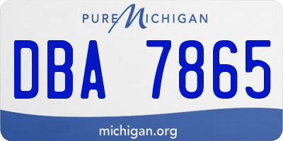 MI license plate DBA7865