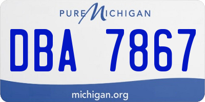 MI license plate DBA7867