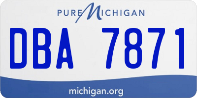 MI license plate DBA7871