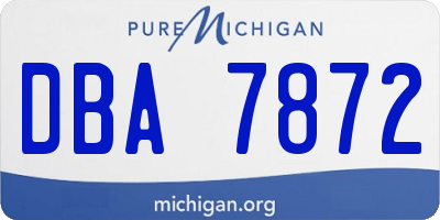 MI license plate DBA7872