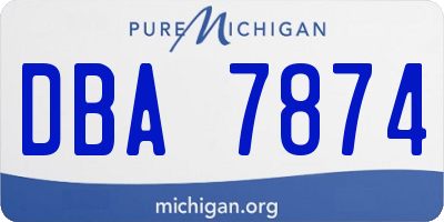 MI license plate DBA7874