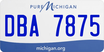 MI license plate DBA7875