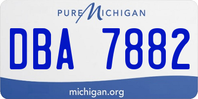 MI license plate DBA7882