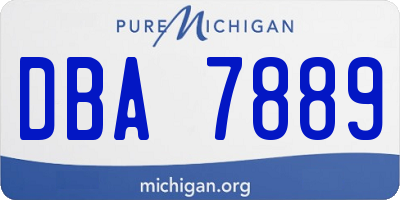 MI license plate DBA7889