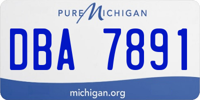 MI license plate DBA7891