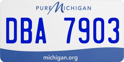 MI license plate DBA7903