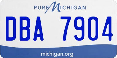 MI license plate DBA7904