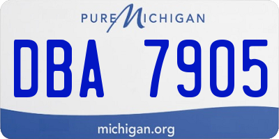 MI license plate DBA7905