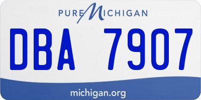MI license plate DBA7907