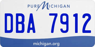 MI license plate DBA7912