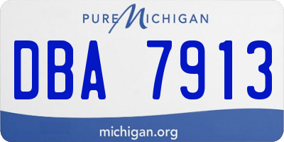MI license plate DBA7913
