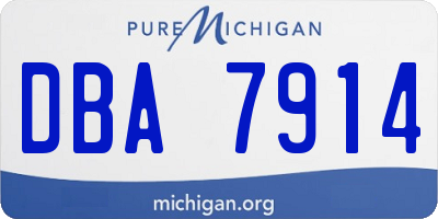 MI license plate DBA7914