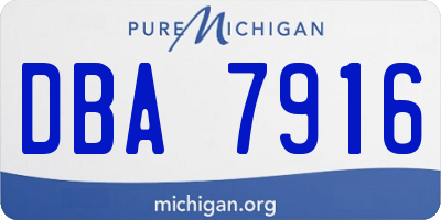 MI license plate DBA7916