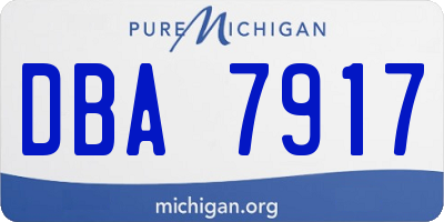 MI license plate DBA7917