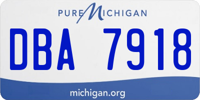 MI license plate DBA7918
