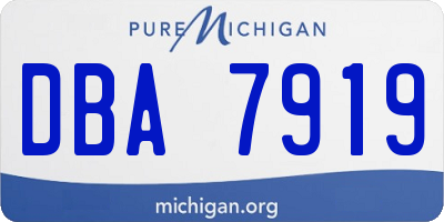 MI license plate DBA7919