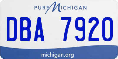 MI license plate DBA7920