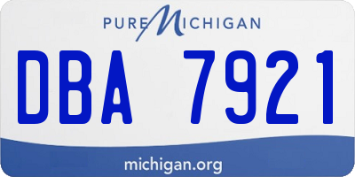 MI license plate DBA7921