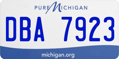 MI license plate DBA7923