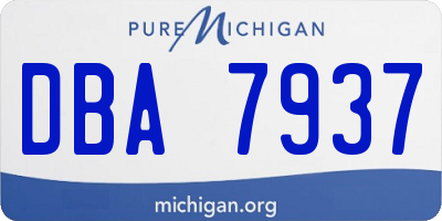 MI license plate DBA7937