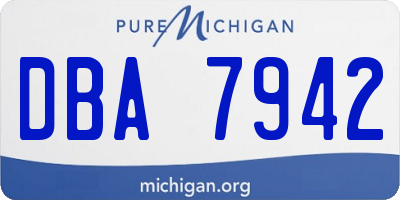 MI license plate DBA7942