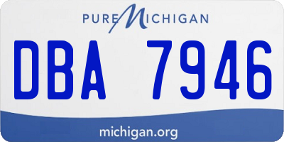 MI license plate DBA7946