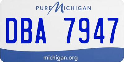 MI license plate DBA7947