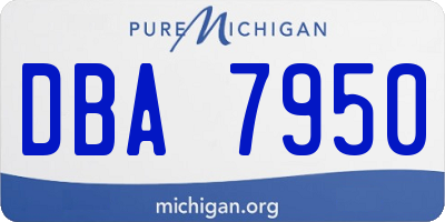 MI license plate DBA7950
