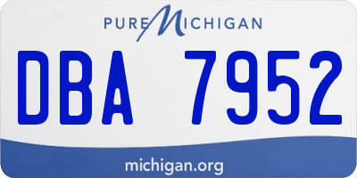 MI license plate DBA7952