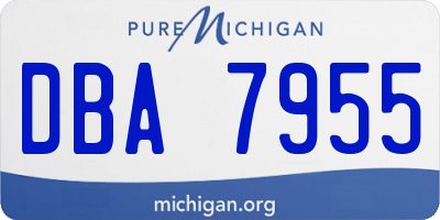 MI license plate DBA7955