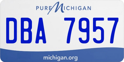 MI license plate DBA7957