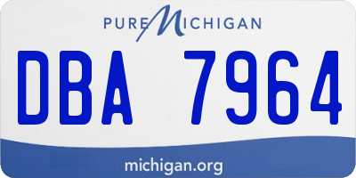 MI license plate DBA7964