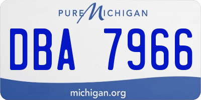 MI license plate DBA7966