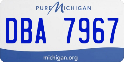 MI license plate DBA7967