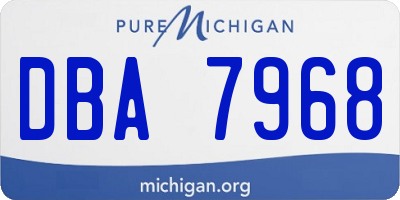 MI license plate DBA7968