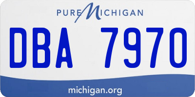 MI license plate DBA7970