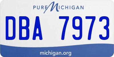 MI license plate DBA7973