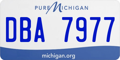 MI license plate DBA7977
