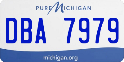 MI license plate DBA7979