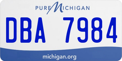 MI license plate DBA7984