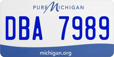 MI license plate DBA7989