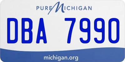 MI license plate DBA7990