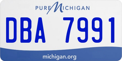 MI license plate DBA7991