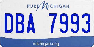 MI license plate DBA7993