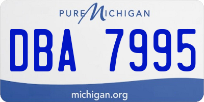 MI license plate DBA7995