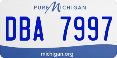 MI license plate DBA7997
