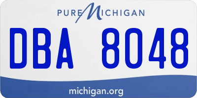 MI license plate DBA8048