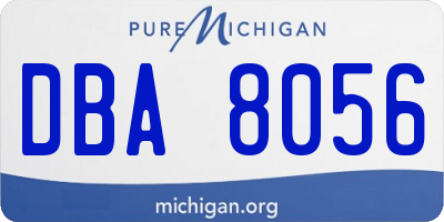 MI license plate DBA8056
