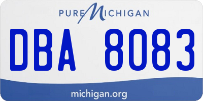 MI license plate DBA8083