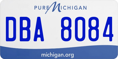 MI license plate DBA8084